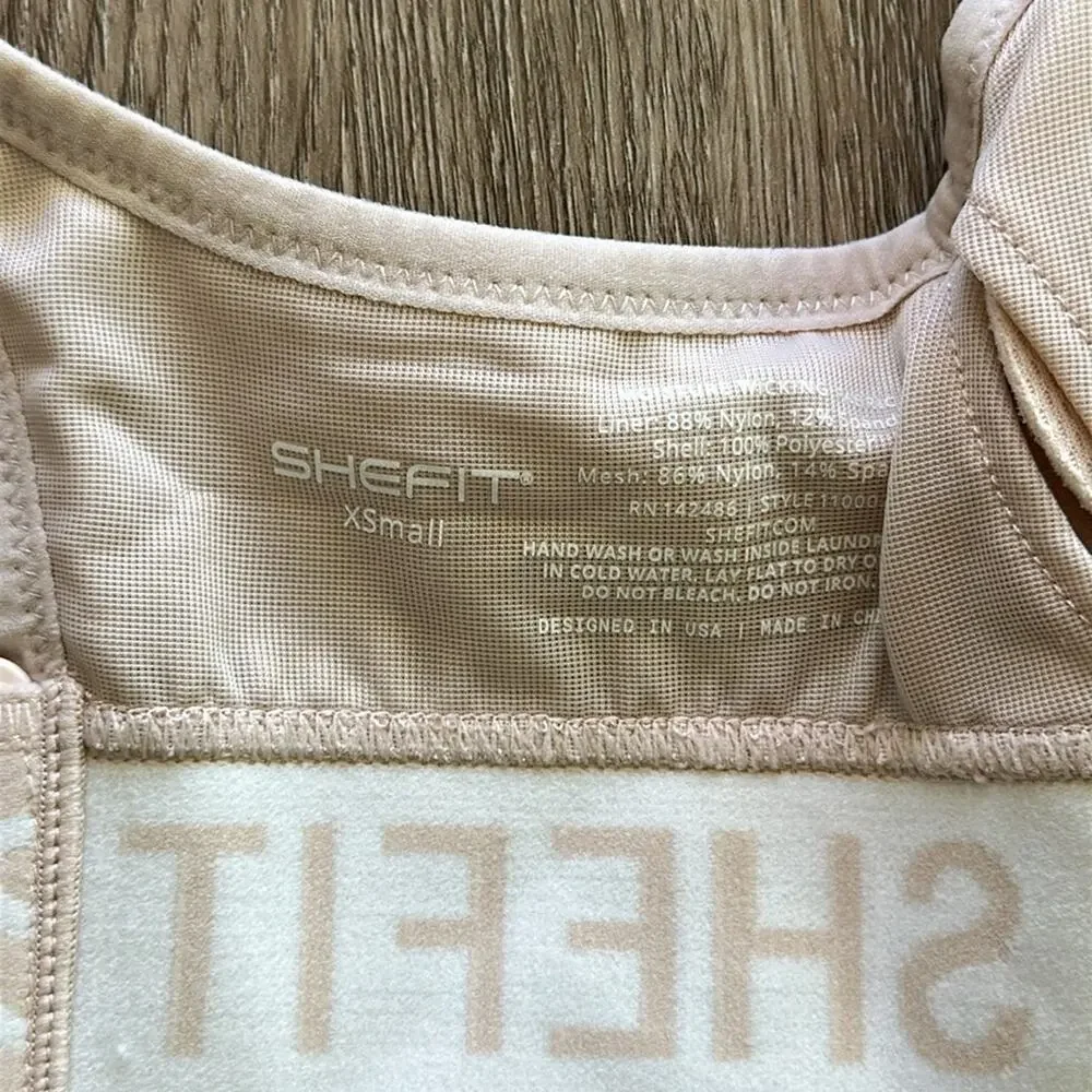 SheFit Ultimate‎ Sports Bra Sandstorm Size XS High Impact Adjustable